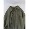 Military Green Work Clothes Long Sleeve Men's High-end Lapel Top Wearing Shirt Jacket