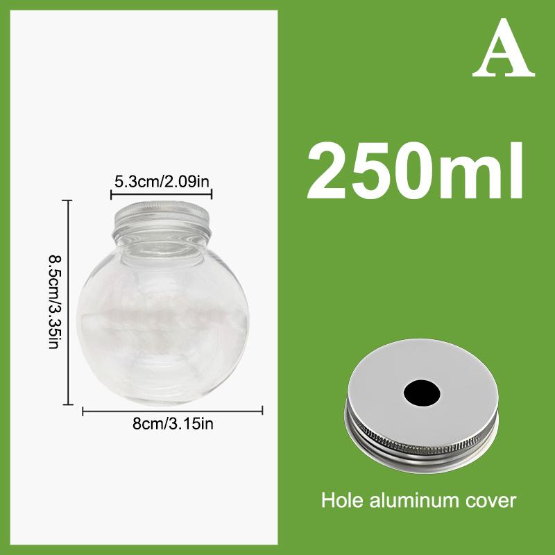 250 мл / 400 мл 400 мл Толстая банка в форме планеты, прозрачная пластиковая бутылка пищевого качества для молочного чая, сока, напитков, многоразовый контейнер для домашнего DIY 250ml