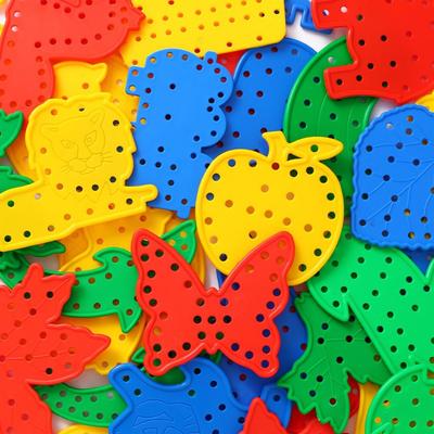 Cartoon Plastic Threading Lacing Toy Early Education Montessori Baby Threading Games DIY Lacing Learning Toy