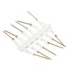 12Pcs Stainless Steel Carp Fishing Hooks Fishing Straight Handle Hook with Silicone Ring
