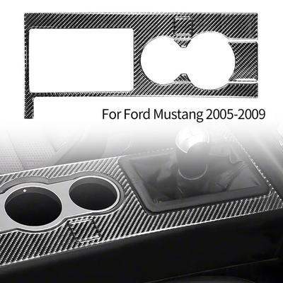 Carbon Fiber Gear Shift Panel Interior Decorative Trim For Ford Mustang 2005-09