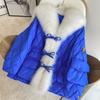 Winter Women's Fur Jacket Women's Warm Mid-length Imitation Fox Fur Collar Down Cotton Jacket