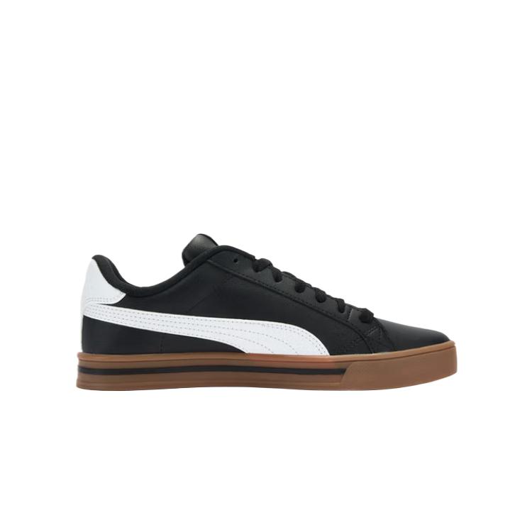 Puma Smash Vulc V3 Synthetic Leather Casual Classic Simple Retro Breathable Low-Top Skate Shoes Unisex Sneaker Black 380752-23