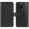 For iPhone 16 Pro Wallet Case Litchi Texture Shockproof Leather Flip Stand Phone Cover