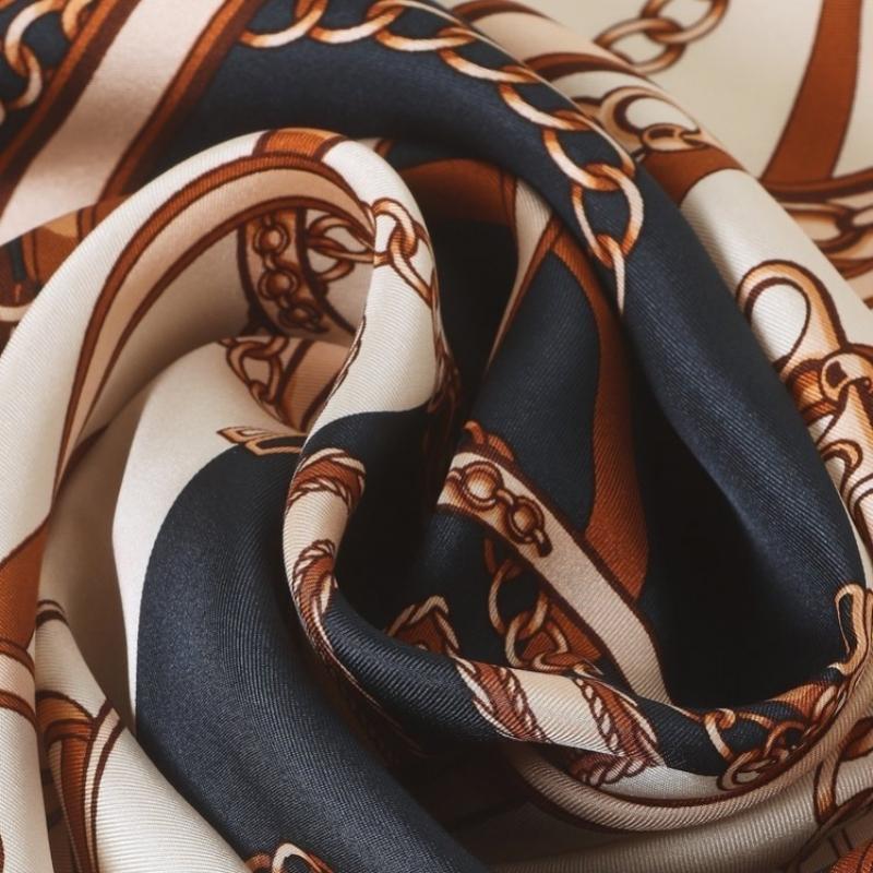 Daks Navy Dd Chain Scarf   Ring Set Dcsc6e701n2