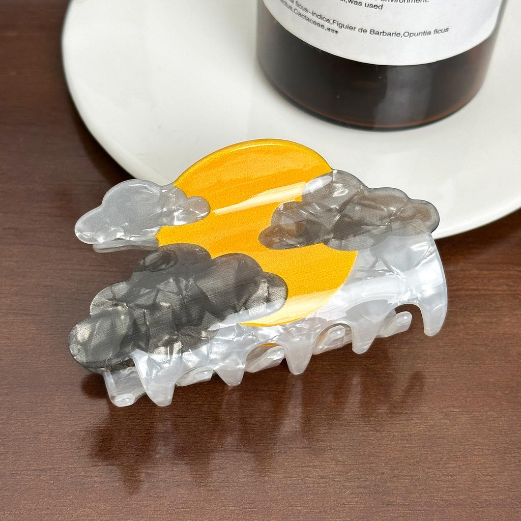 Acrylic Eyecatching Printed Hair Clips In Assorted Colors For Effortless Styling Hair