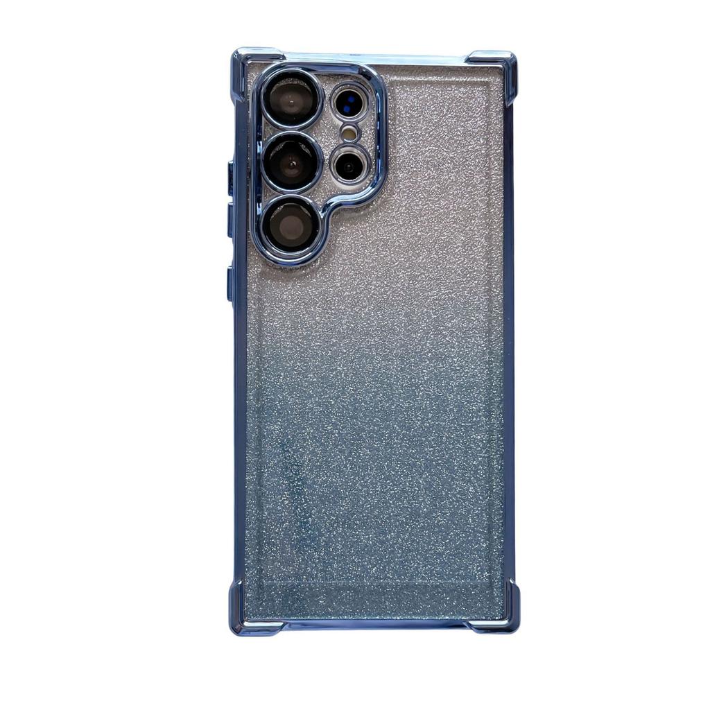 Applicable to Samsung S26 mobile phone case electroplated four-corner airbag anti-drop gradual change glitter S25Ultra lens film hard case