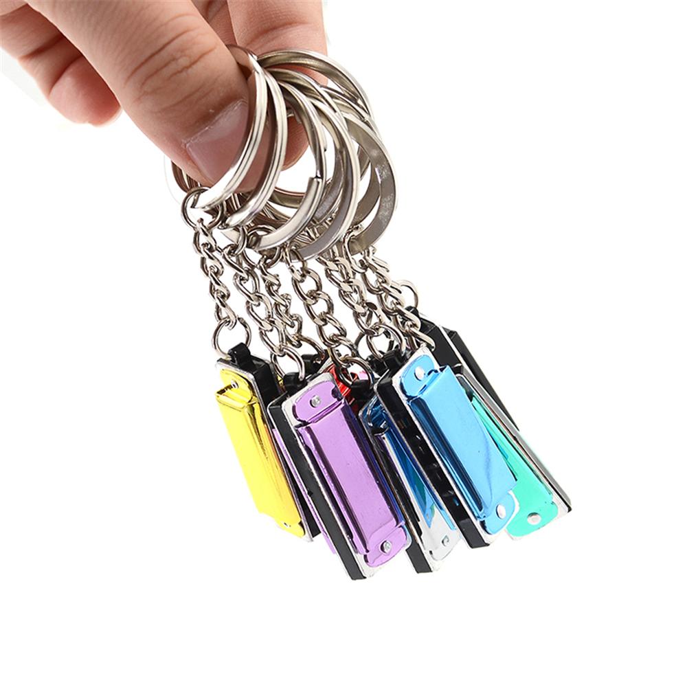 Shaped Woodwind Instruments Harmonica Keychain Keys Holder Harmonic Keyring Hanging Pedants