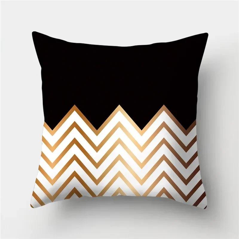 Home Deko Modern Schwarz & Weiß Gemustert Kissenbezüge Muster Kissenbezug Geeignet für Sofa Schlafzimmer Auto Kissenbezug