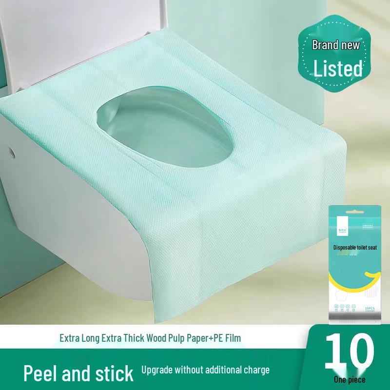 Portable Disposable Toilet Seat Covers - Adhesive, Dirt-Proof, No-Adhesive Cushion, Travel-Friendly