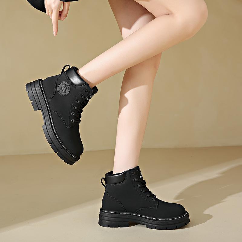 Fashion CRLAYDK Luxury Hiking Work Boots for Women Waterproof Outdoor Ankle Platform Booties Lug Sole Snow Winter Walking Combat Shoes