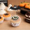 8 Pcs Halloween Bat Cupcake Toppers Black Bat Cake Picks for Halloween Baby Shower