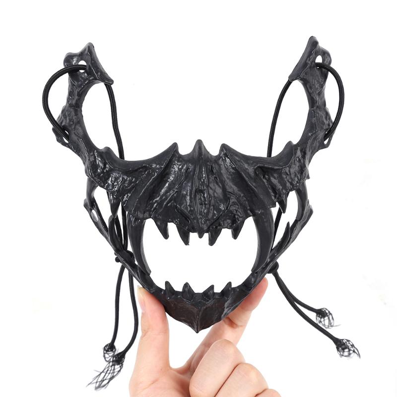 Halloween Carnival Party Mask Anime Dragon God Skeleton Half Face Masks Bone Skull Animals Mask Cosplay Dance Prom Costume Props