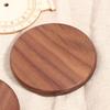 ANMA Wooden with Cup Stylish Japanese Set of 2 Coasters, Round, Non-Slip Mat, Mat, Design,