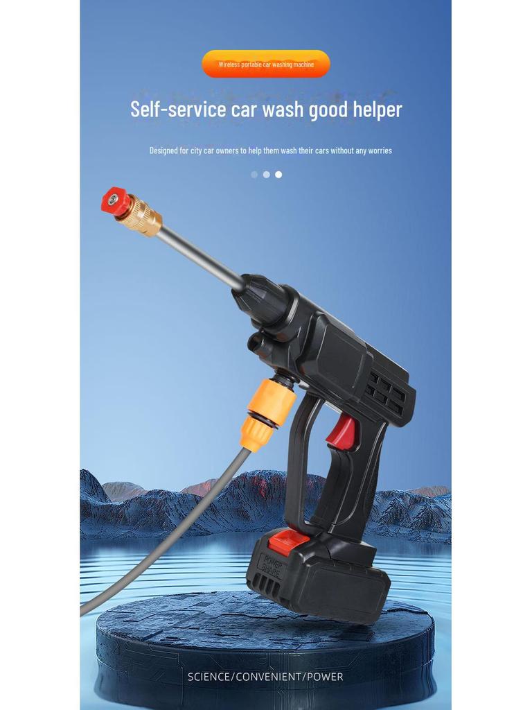 Instrument wireless de spălare auto și irigare grădină cu presiune înaltă și baterie litiu