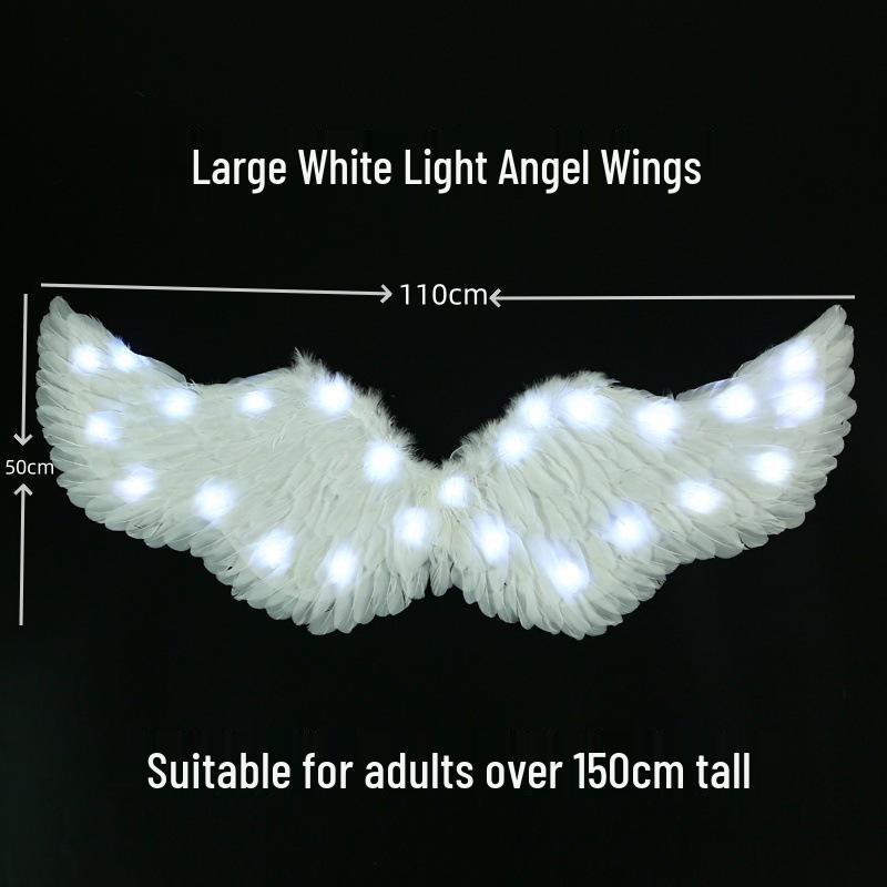 Children's Glowing Angel Feather Wings Costume Prop for Girls & Adults - Fairy, Elf, Cosplay & Photoshoots