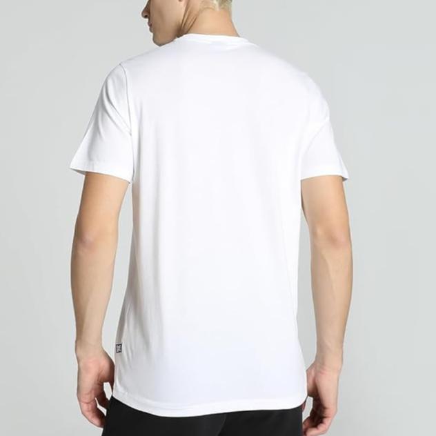 Puma Letter Print Sports Running Short Sleeve T-Shirt Men Tops White 685657-02