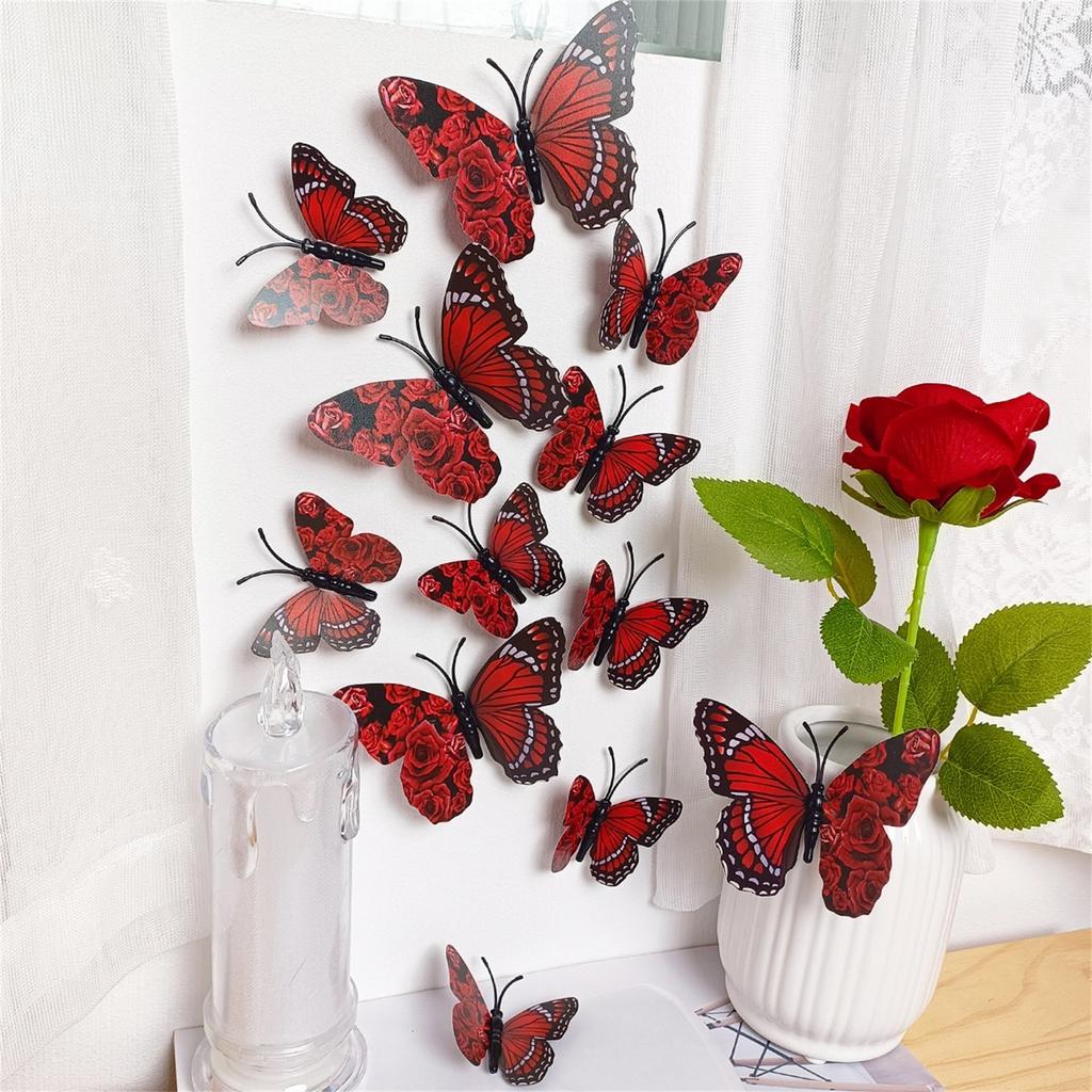 Three Dimensional Butterfly Stickers For Living Room Background Wall DIY Home Decoration Wall Stickers