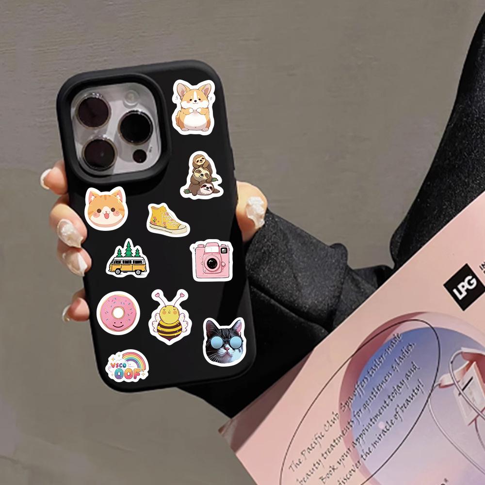 500 Sheets/Roll Cartoon Sticker for DIY: Fresh VSOC Water Cup Decoration, Envelope Sealing, Tape Roll