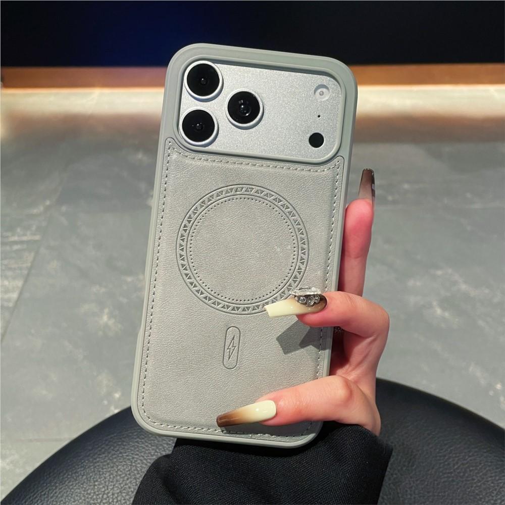 Vintage PU Leather For Magsafe Phone Case For iPhone 17 Air16 15 14 13 12 Pro Max 11 XR Soft Shockproof Bumper Business Cover