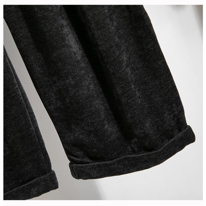 Dimanaf 2025 Autumn Plus Size Corduroy Trousers New Women Clothing Fashion Loose Pleated Red Pants