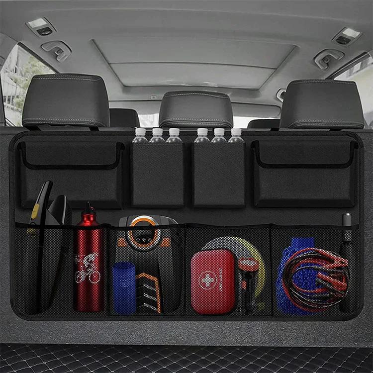 Oxford fabric Car Trunk Organizer Automatic Storage Bag SUV Car Rear Seat Backrest Hanging Bags Net Bags Travel Storage Bag Accessories