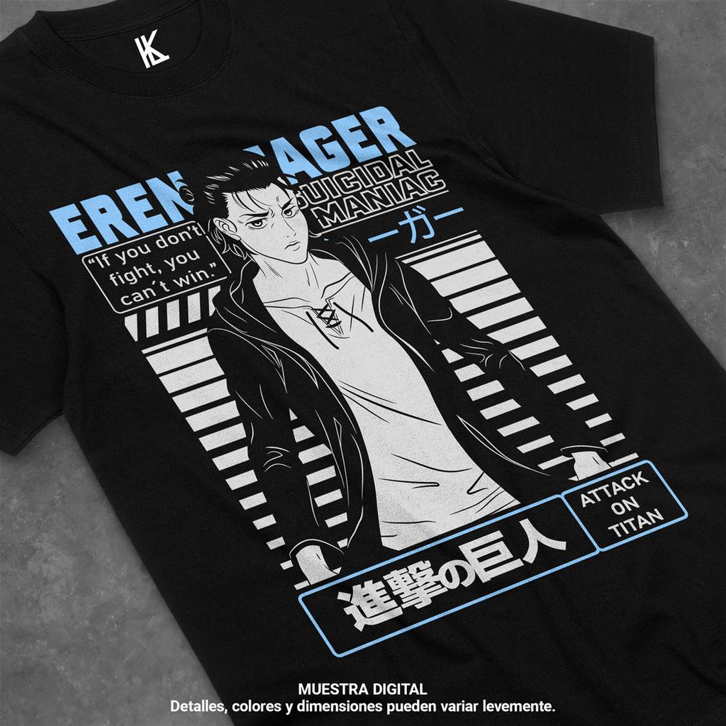 Japanese Anime Attack on Titan Print T-shirt Men's Women's Overszied Casual Cotton Short Sleeves Wit Studio Anime Men's Clothing