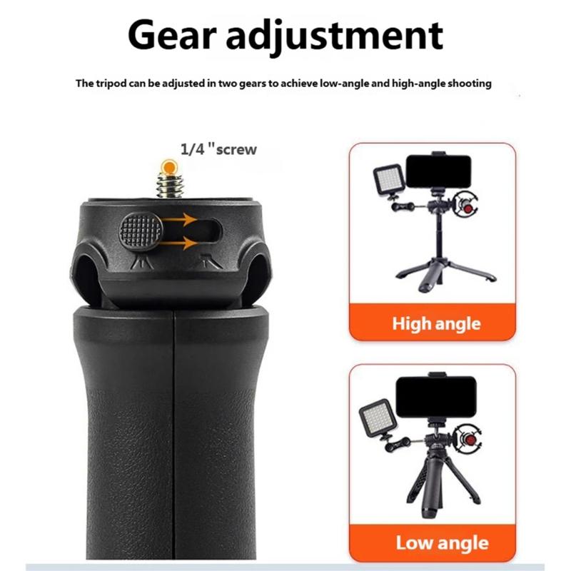Extendable Phone Tripod Universal 1/4Inch Screw Mount Flexible 360 Rotation For Vlog Photography Content Creation