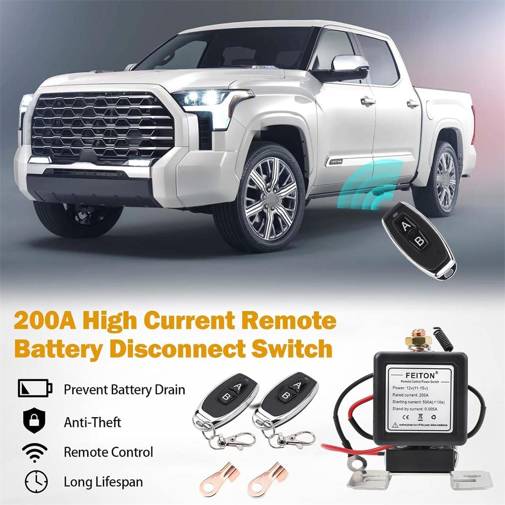 High Current Battery Disconnect Switch Remote Kill Switch for Car Truck 500A 12V