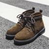 Spring  Stylish Epidemic trend Genuine Leather Boots Men Brand 2024 Comfortable British Style Retro Fashion Ankle Boots
