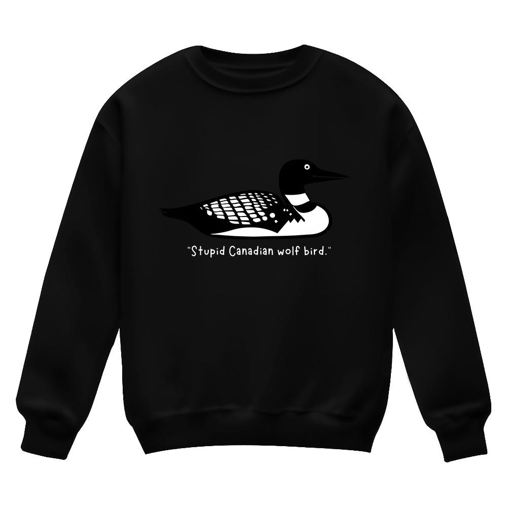 Толстовка «Накалённое соперничество: Гагара», Глупая канадская волчья птица, Пуловеры, Подарок для фаната, Толстовки «Накалённое киносоперничество», Унисекс одежда M чёрный