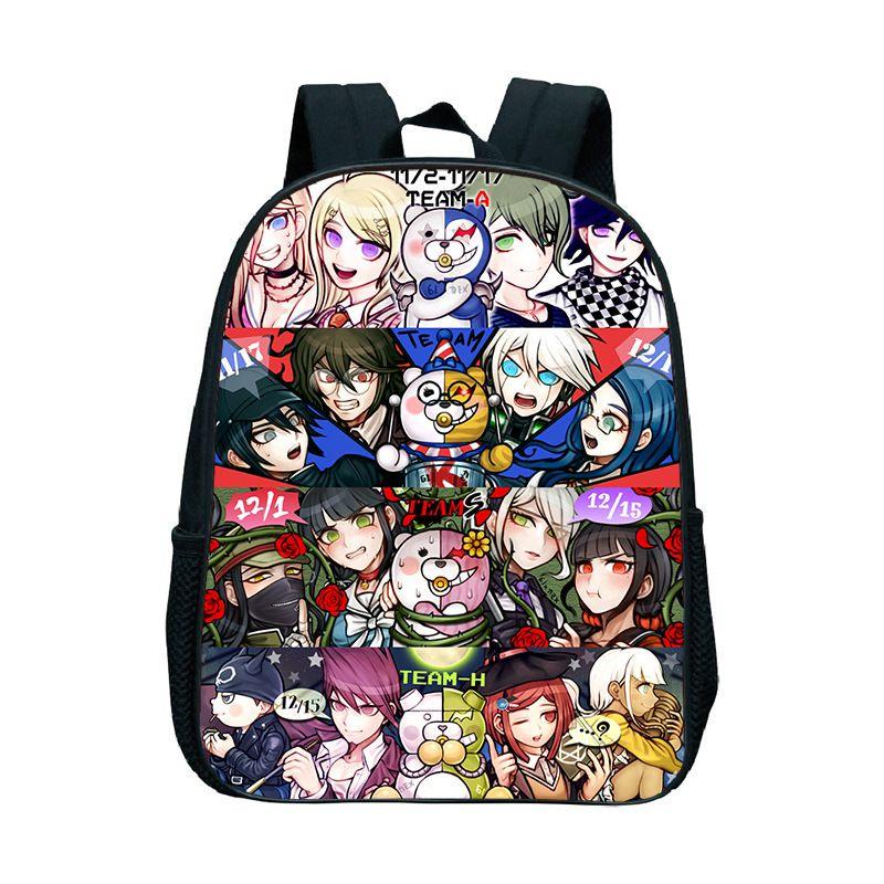 Sac à dos imprimé anime Danganronpa Imperméable Grande capacité Léger Portable Parfait pour l'école et les voyages