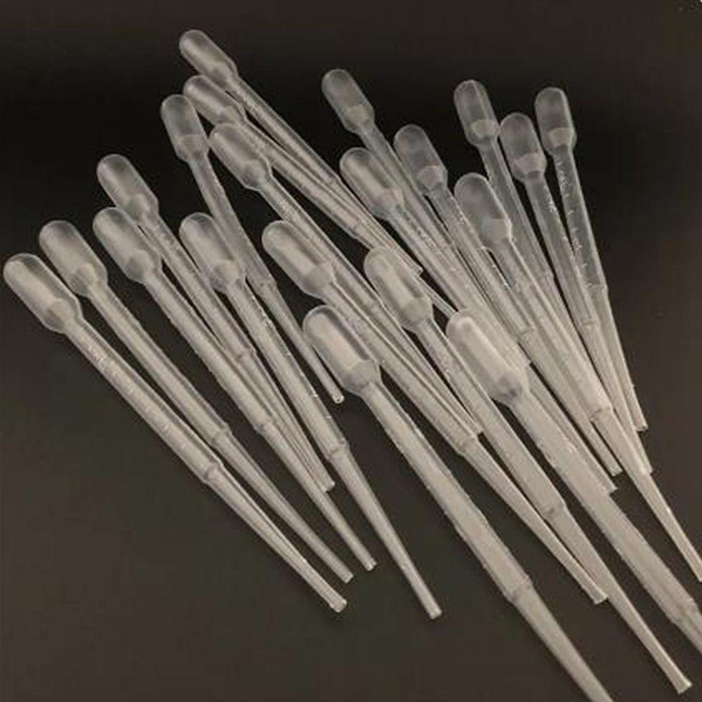 100Pcs Plastic Transfer Graduated Pipettes Clear Eye Dropper Set 2ml Liquid Dropper  Science and Lab