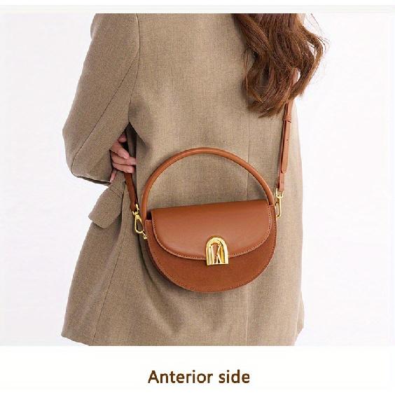 2025 Chic Retro Crossbody Bag For Women Fashionable Single Shoulder Handbag With Detachable Strap Magnetic Closure