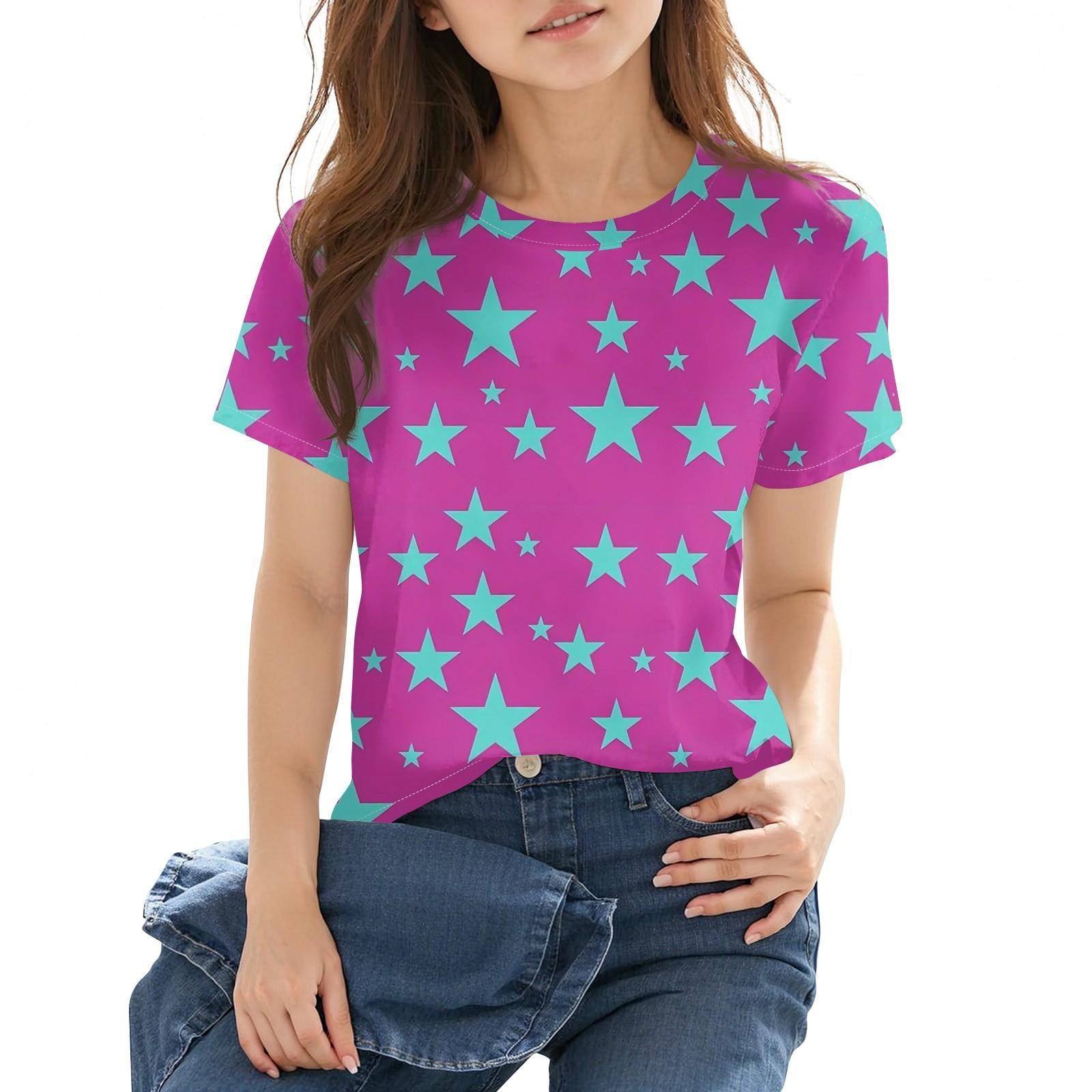 

Детская повседневная футболка с короткими рукавами и круглым вырезом с принтом, модная 150 фиолетовый