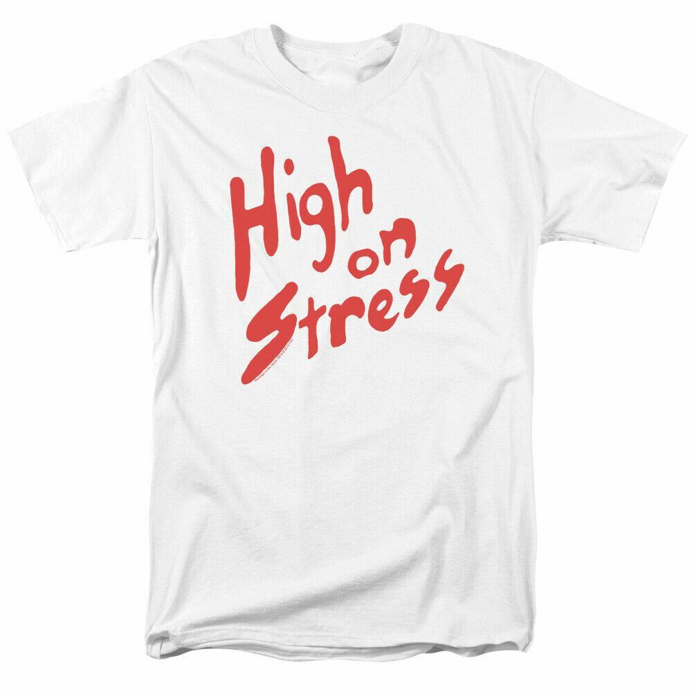 Revenge of the Nerds High on Stress T Shirt Mens Licensed Movie Tee Booger White S