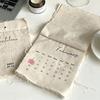 Limited-Room Hanging Calendar Accent in Soft Fabric, Dated Front Piece With Top Loop for Seasonal Vertical Home Display and Easy Placement