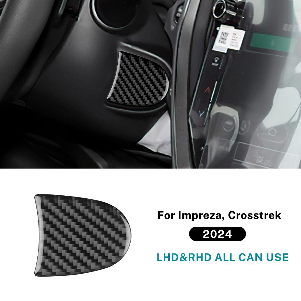Real Soft Carbon Fiber Sticker For Subaru Crosstrek 2025 Impreza 2025 Car Below Steering Wheel Panel Interior Trim Accessories