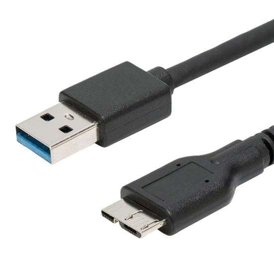 Datový synchronizační kabel USB 3.0 A samec na Micro B samec pro mobilní pevný disk SSD