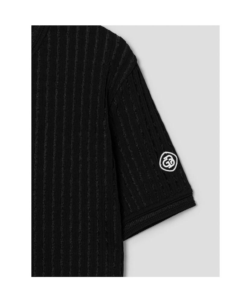 BEANPOLE GOLF Women'S Modified Cable Short Sleeve Pullover - Black