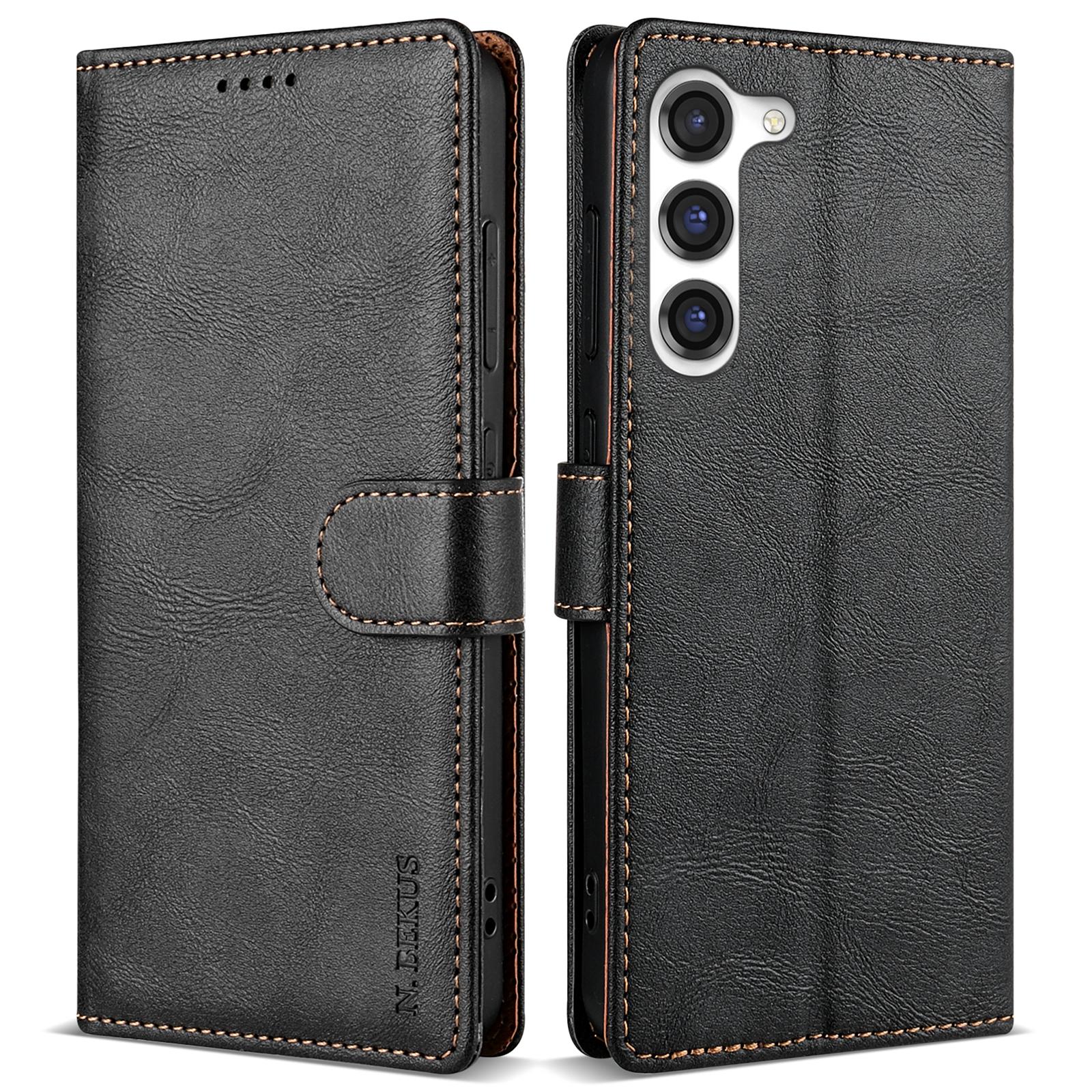 

For Samsung Galaxy S23+ Case Wallet Leather Phone Cover Wholesale Black