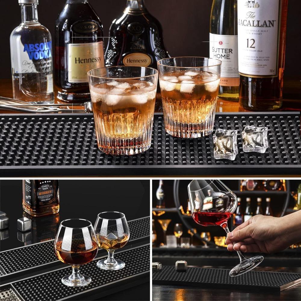 Non Slip Rubber Bar Mat Heat Resistant Dish Drying Mat Countertop Cup Mat for Bartending Cafe Mats Home Kitchen Supplies