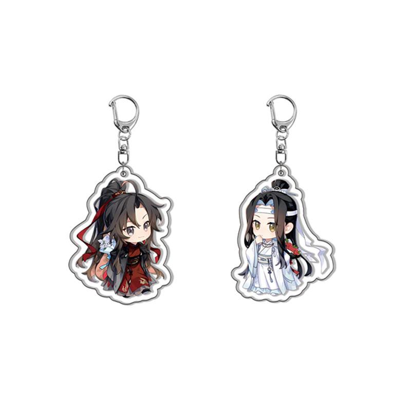 

2 Pcs Grandmaster Of Demonic Cultivation Mo Dao Zu Shi Key Chains For Wei Wuxian And Lan Wangji Backpack Mobile Phone Pendant 6 cm