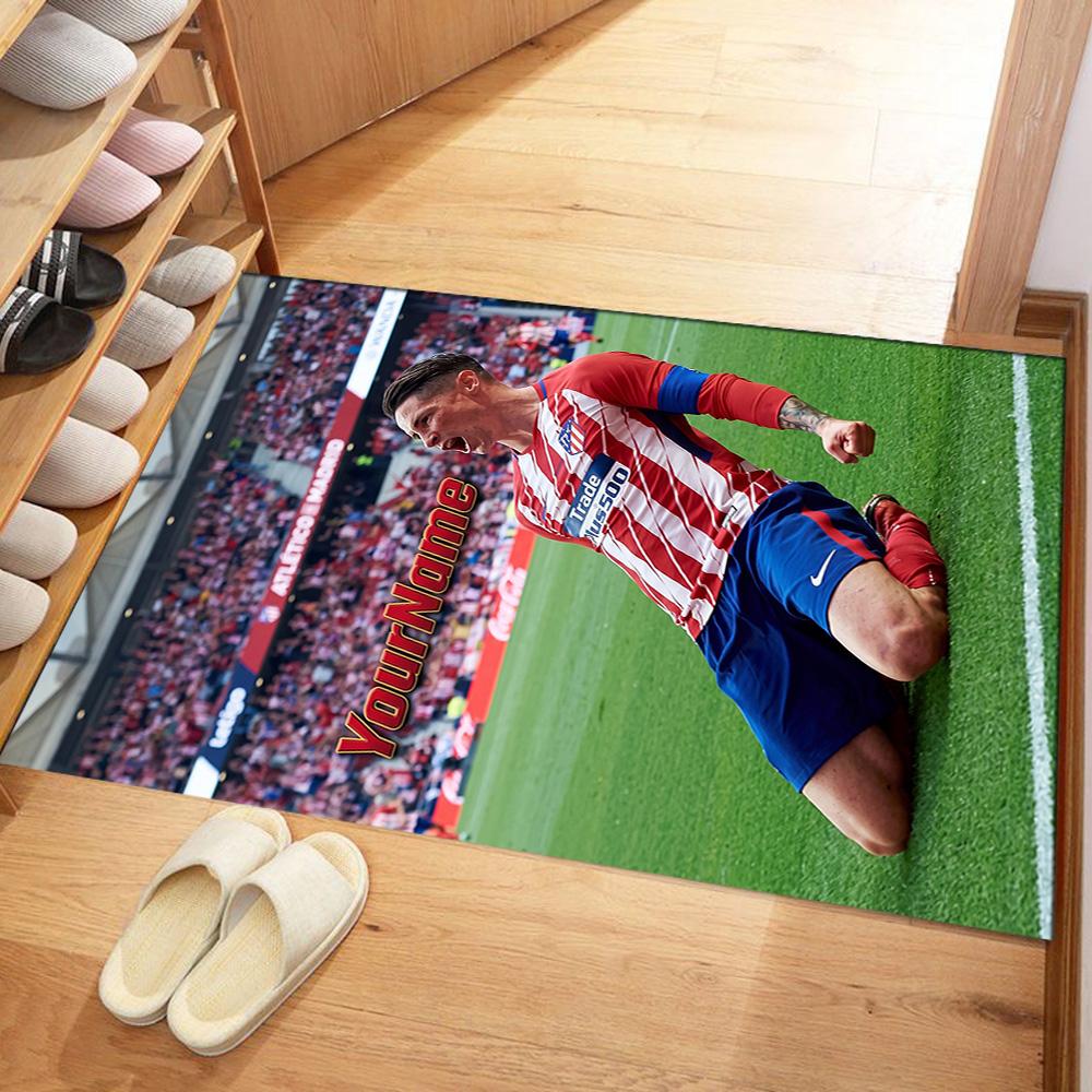 Atletico Madrid Personalized Name Area Rug Perfect for Dining Room Outdoor Hallway Study room Anti-slip Rug Office home decor