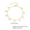 Vnox Elegant Colored Zircon Anklets For Women Stainless Steel Dainty Stone Accessories Chain Anklets Summer Style Jewelry Beach