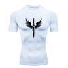 Sword with Wings  Men's Sports T-shirt Training Fitness Compression Workout T-Shirt Short Sleeve Rashguard for Men