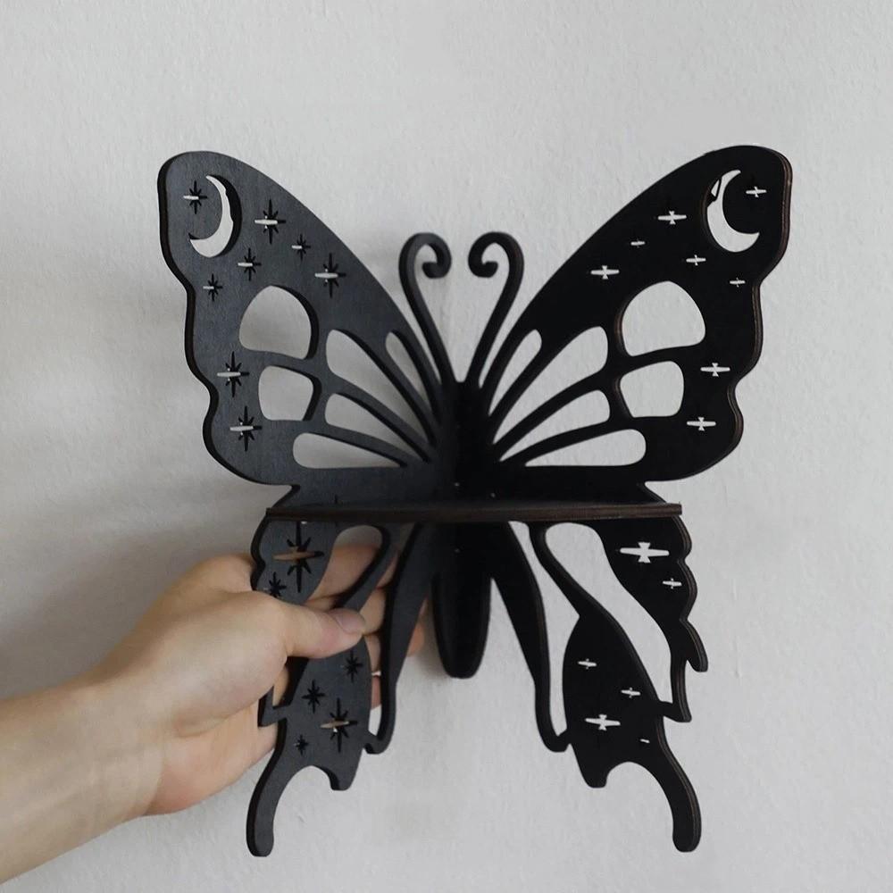 Floating Wall Mounted Shelf Hollow Out Wall Hanging Decor Butterfly Wall Corner Shelf Room Decor