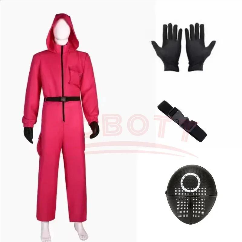 TV Game Red Calamari Game Jumpsuit Cosplay Party Tracksuit Outfits Mask Props Role Play Classic Costume From Ko New