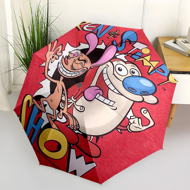 

1pc Ren & Stimpy Show Umbrella with Plastic Handle,Suitable for All Seasons Home Travel Outdoor UmbrellaFP064