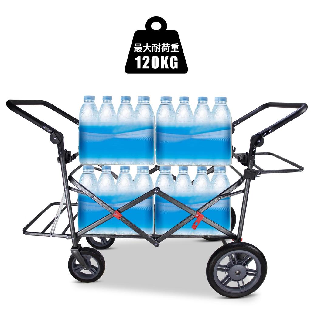 Topwell Carry Wagon mit Outdoor-Wagen mit Sitz und Sitz, große Kapazität, 120 kg Tragkraft, Outdoor-Wagen, geeignet für Familien im Freien und zum Tragen schwerer Lasten
